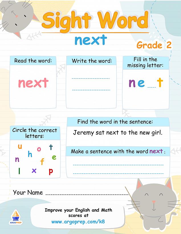 The “Next” Sight Word - img
