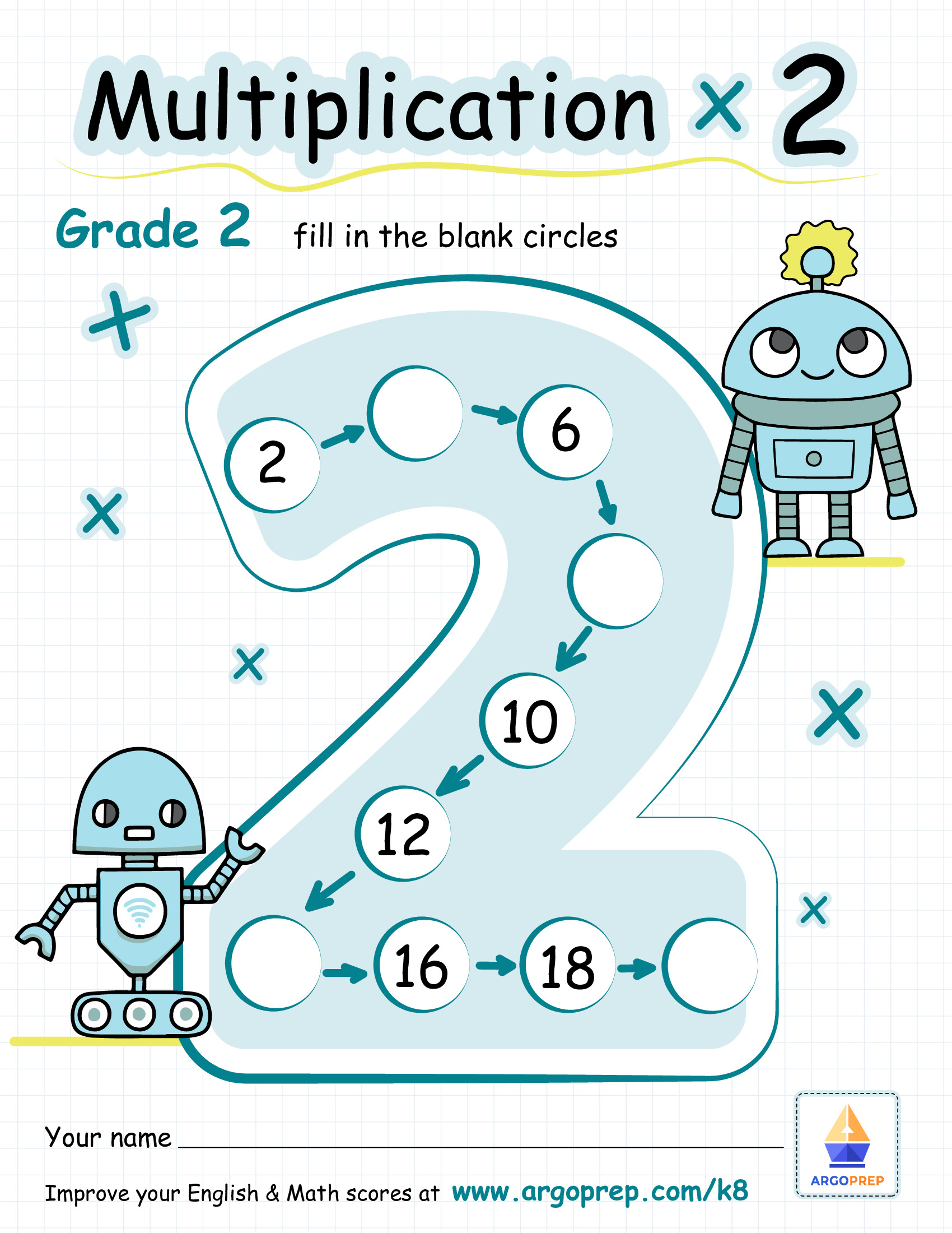 multiply by 2 second grade multiplication worksheets argoprep