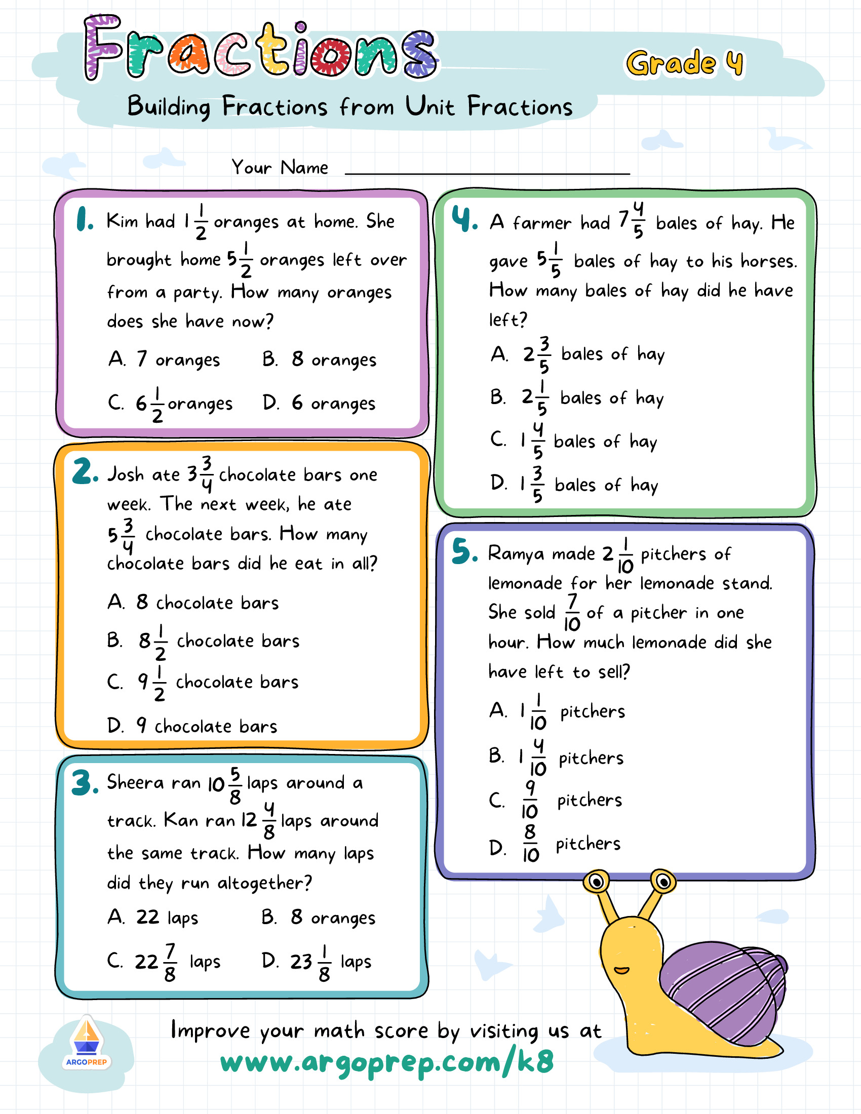 Mixed Number Word Problems - ArgoPrep