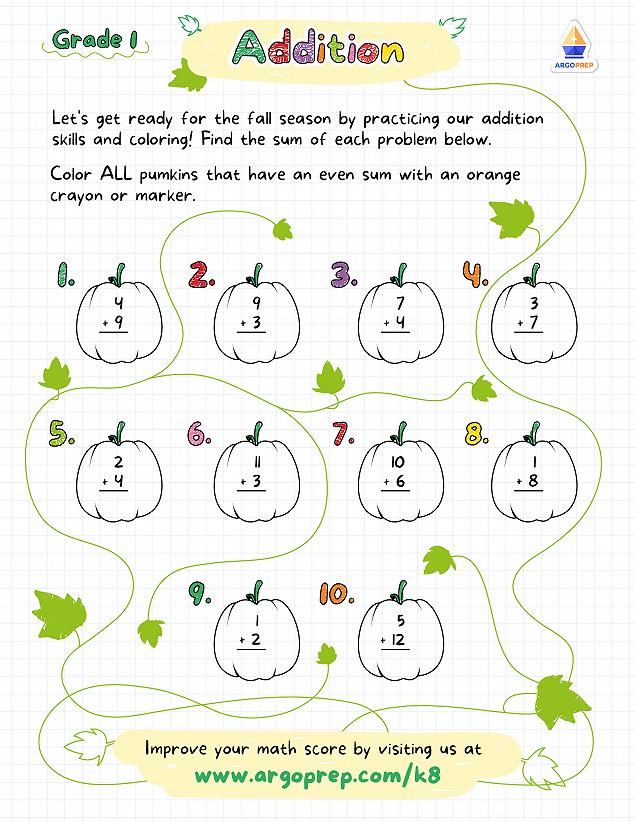 Pumpkin Problems with Addition - img
