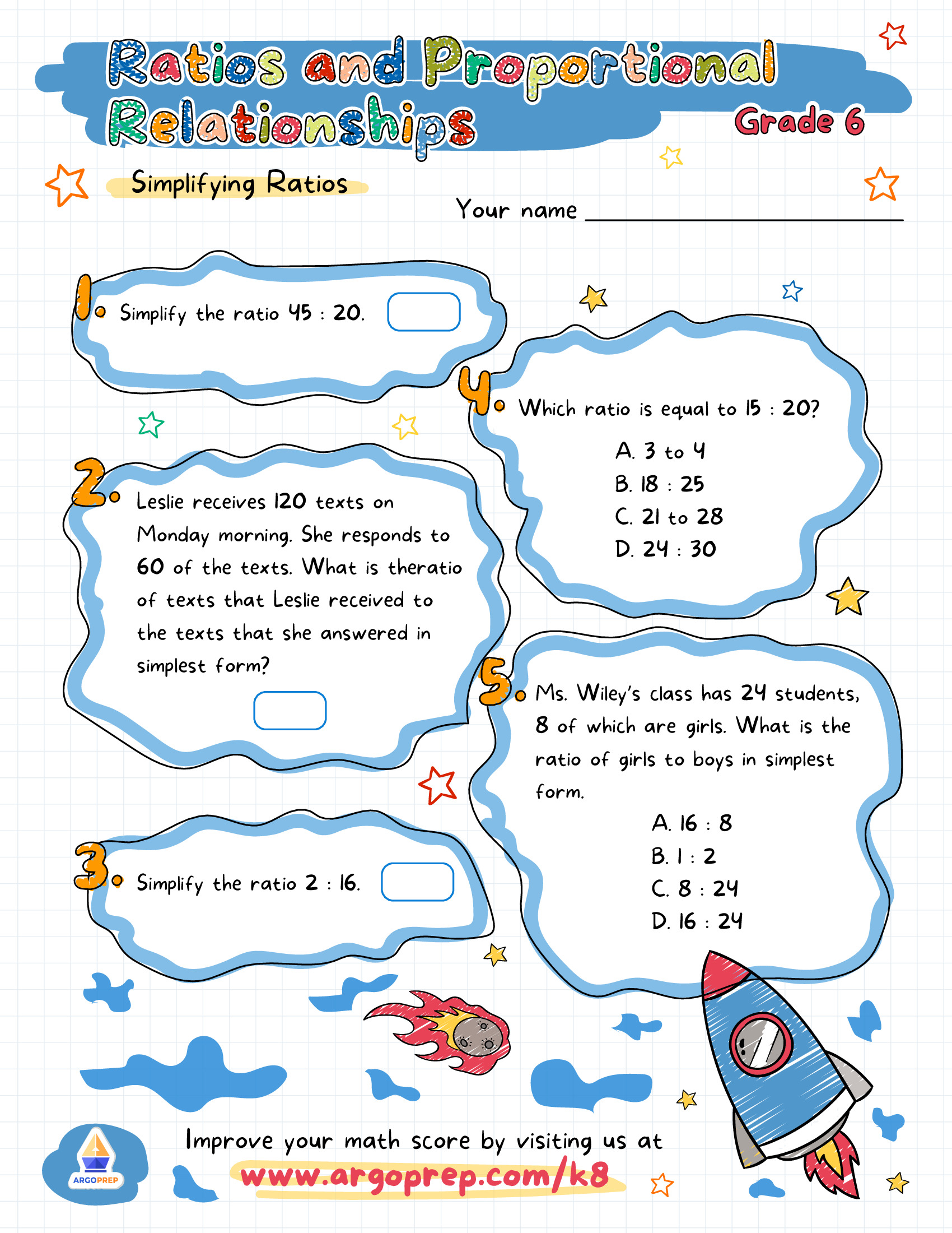 Blast Off to Simplifying Ratios! - img