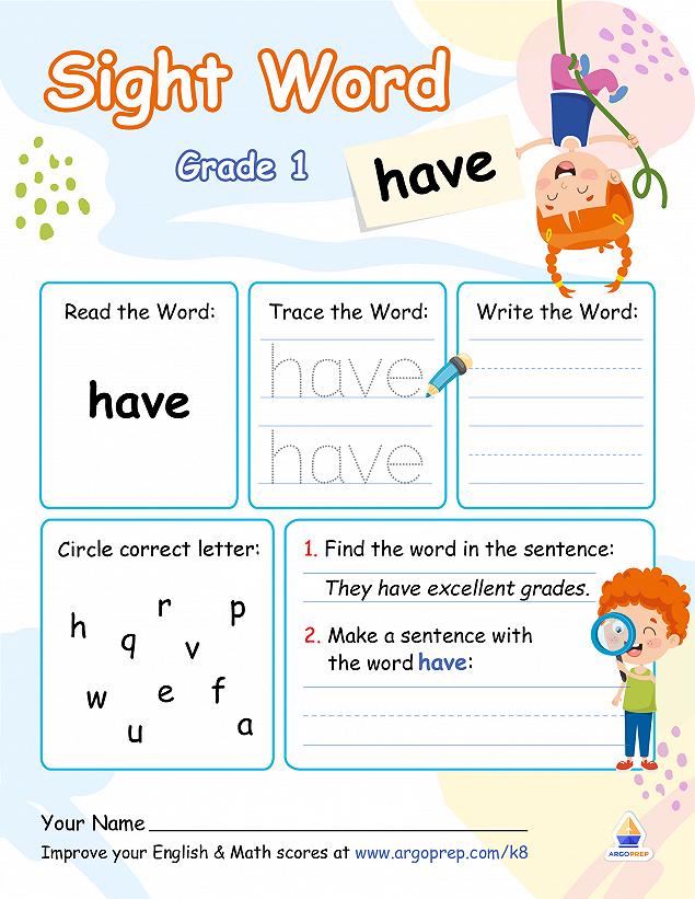 “Have” Fun with Sight Words - img