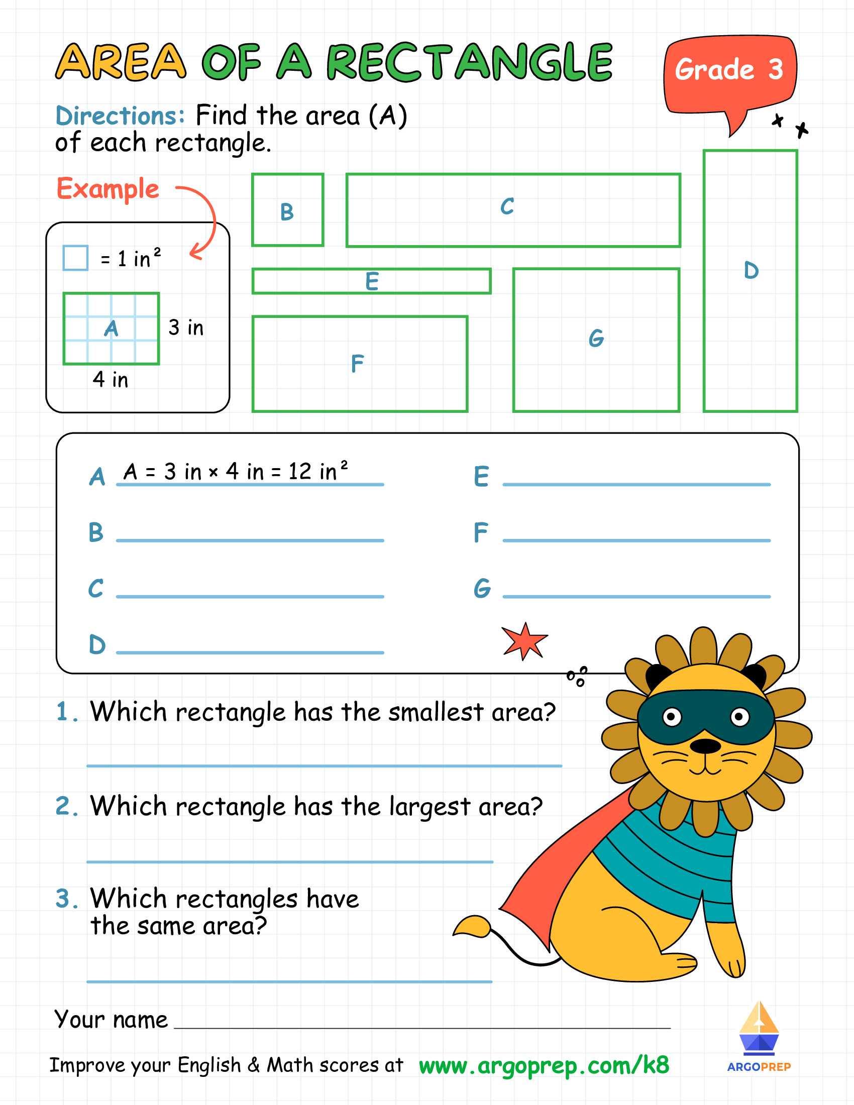 Multiplication Story Problems 3rd Grade Worksheet - ArgoPrep