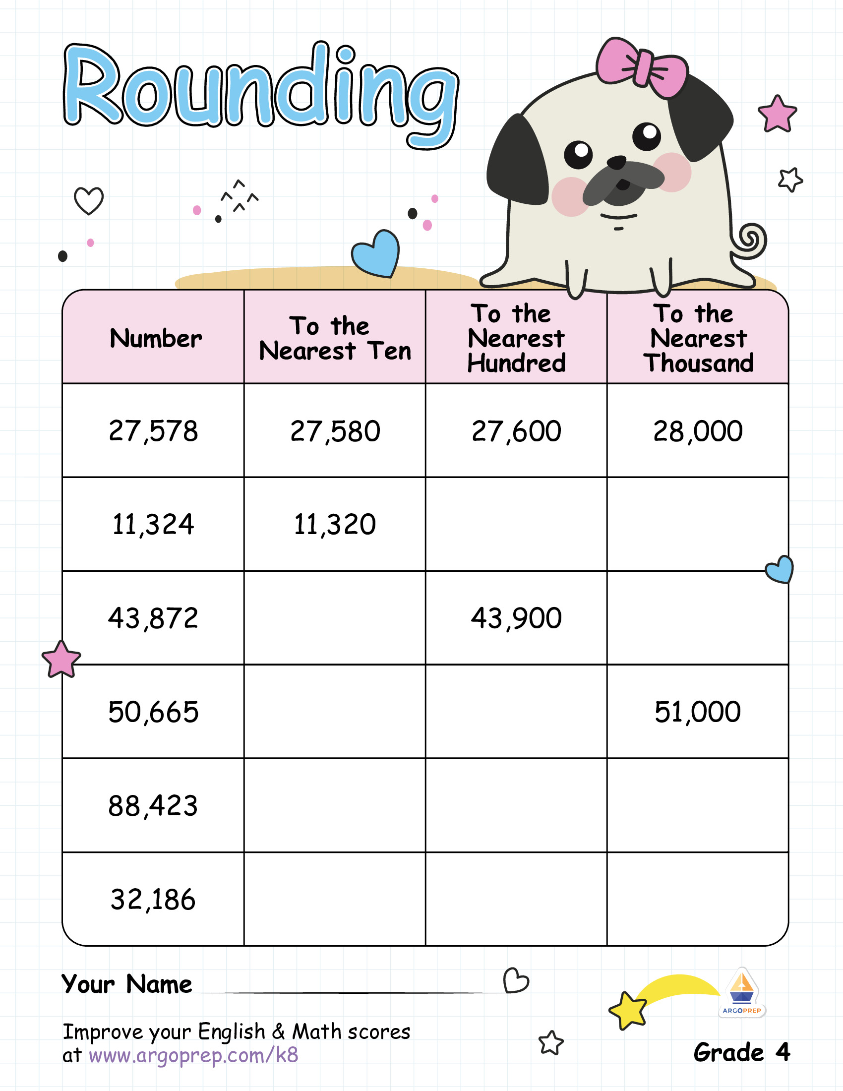Rounding with Pup Pup - ArgoPrep
