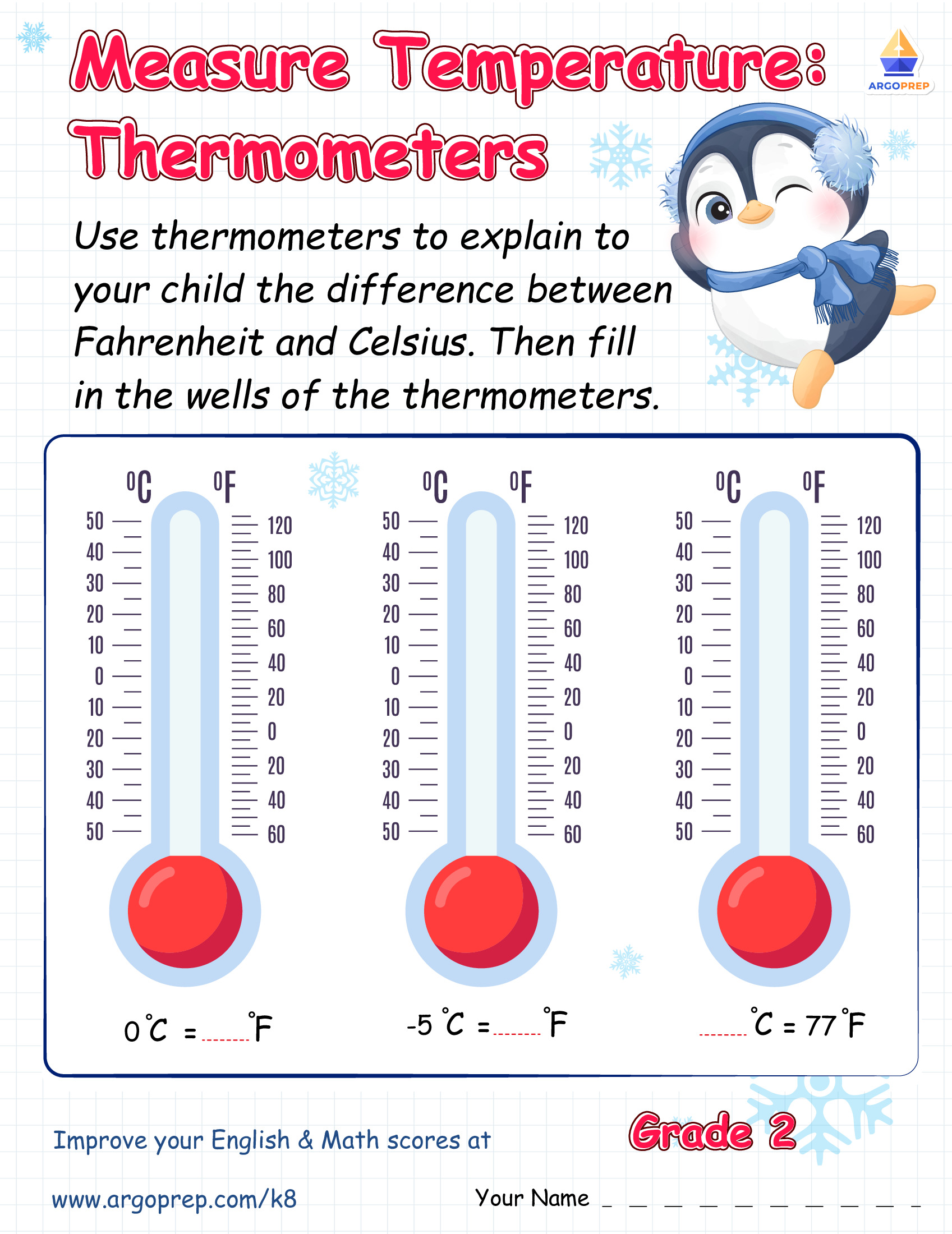 Thermometer Worksheet Answers