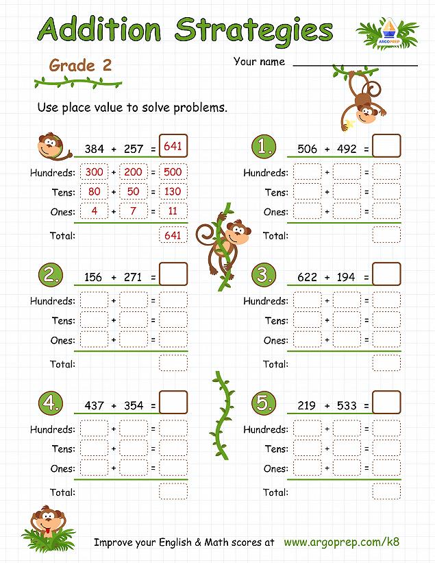 Four Little Monkeys with Addition Strategies - img
