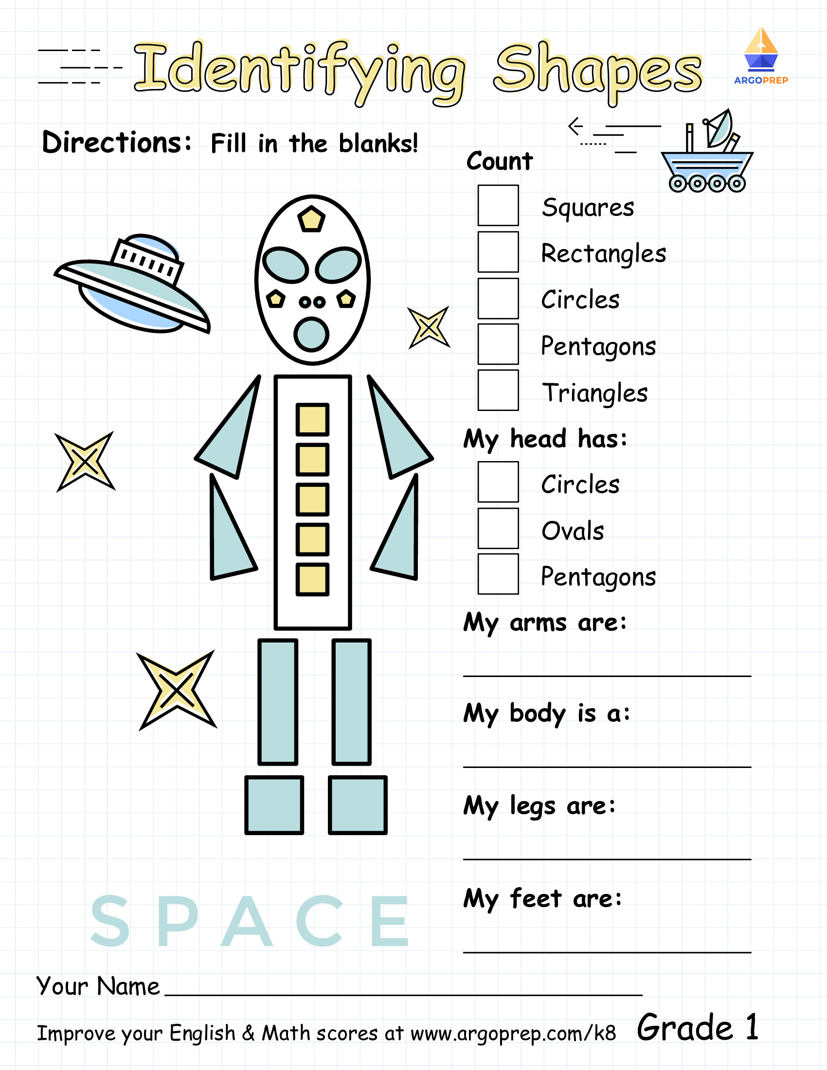 Robot Shapes From Space ArgoPrep