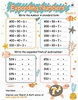 Standard and Expanded Form Numbers with Sea Turtle - img