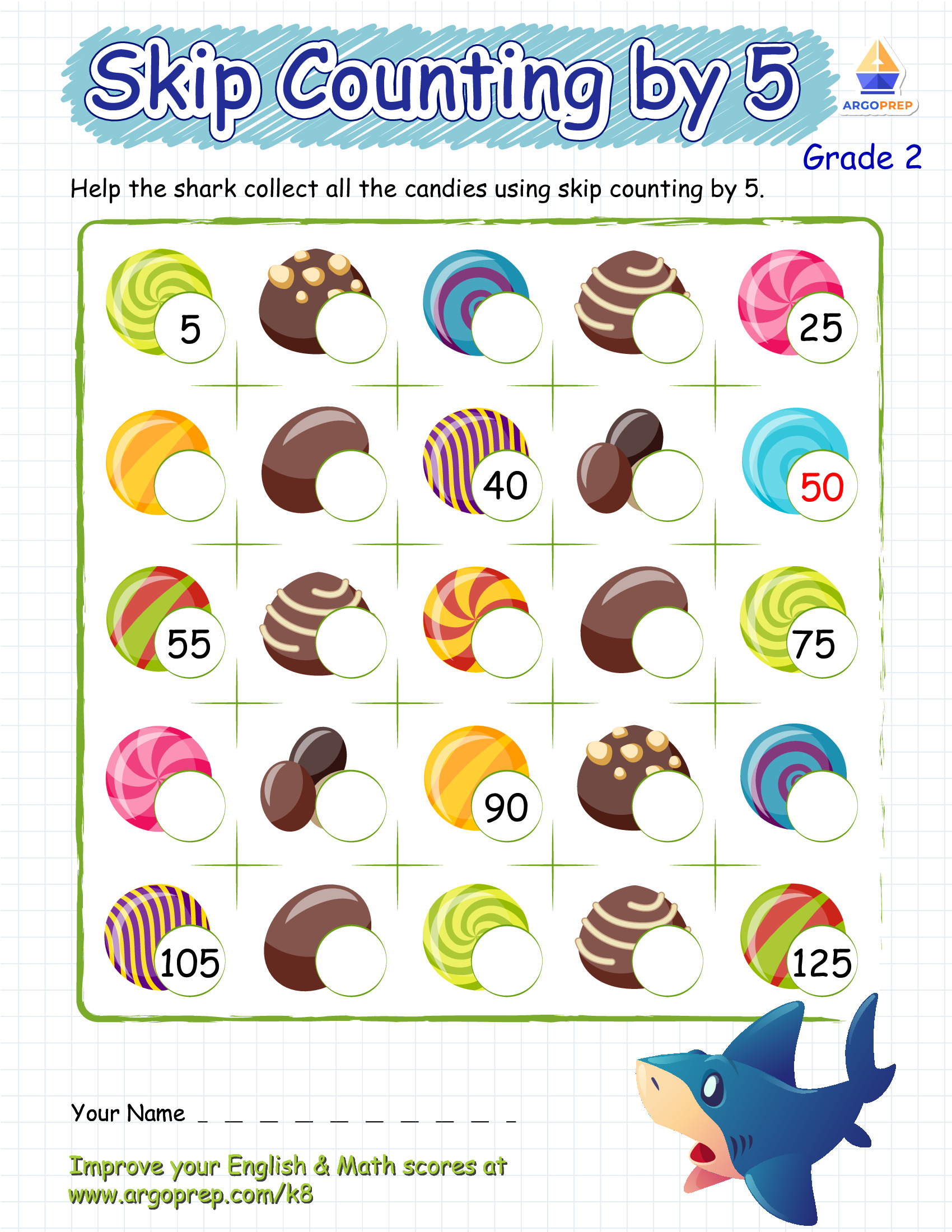 Counting By Fives with One Shocked Shark - img