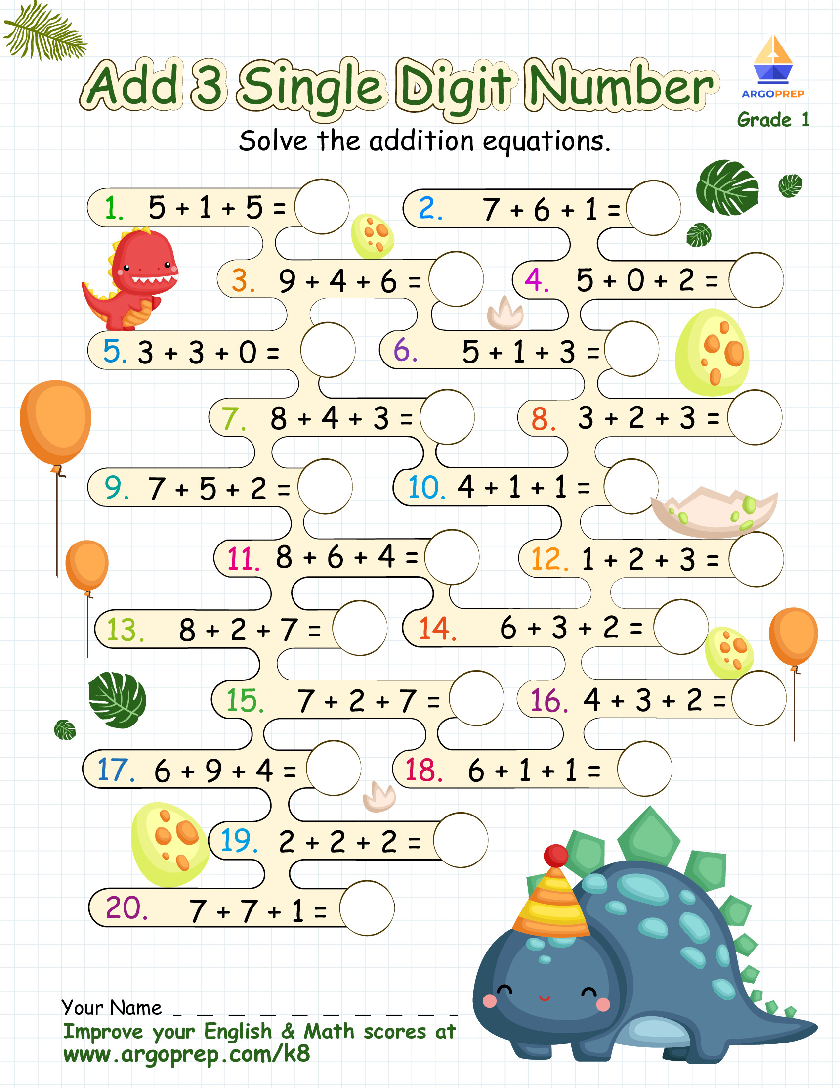 Triceratops Loves Threes - img