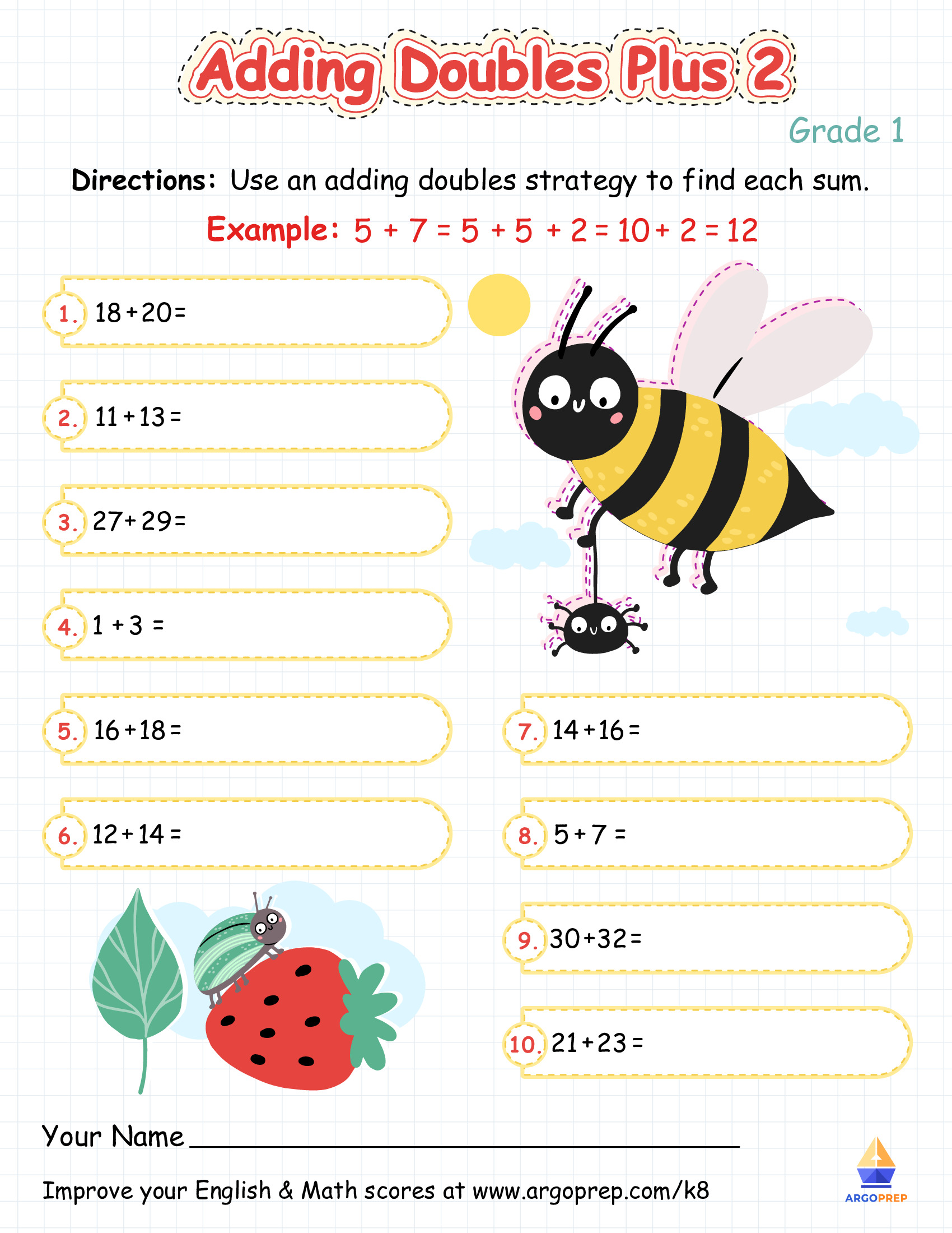 Duo Addition with Bee and Spider - img