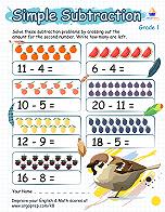 Subtraction Sentences with Peaceful Bird - img