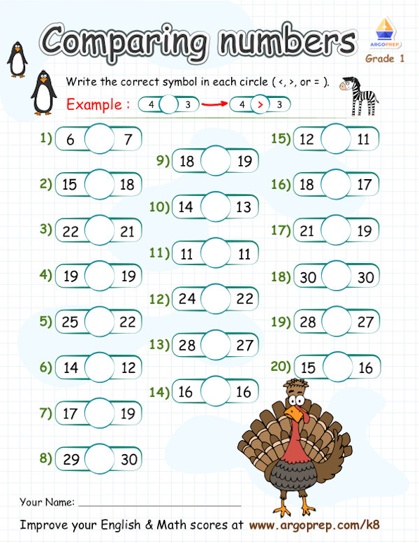 Compare numbers_2 Grade1_img2