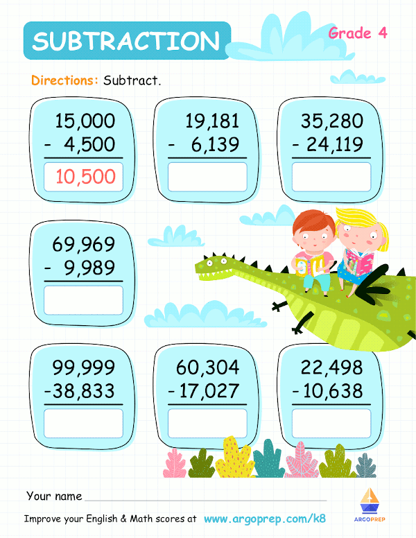 Subtraction 6 Grade 4_img6