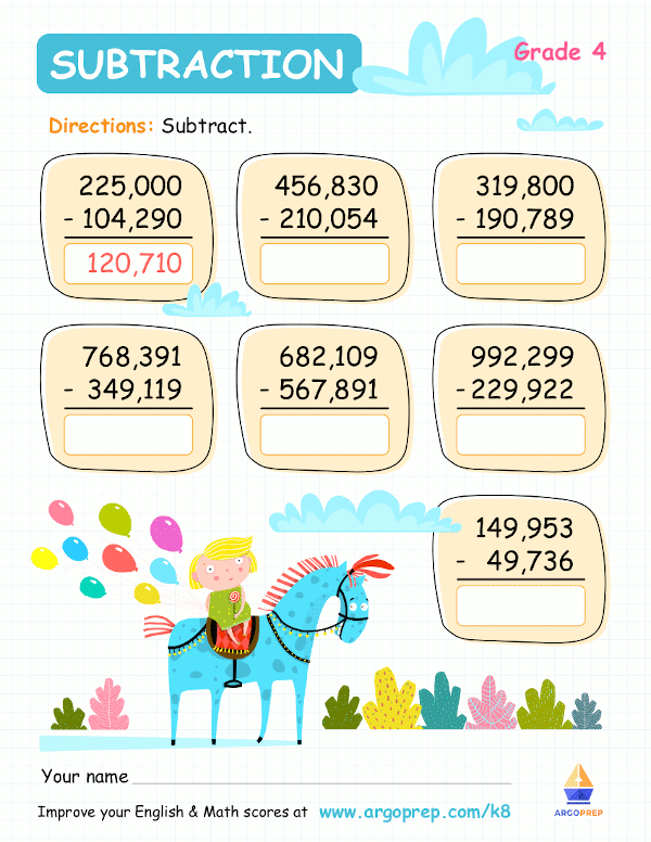 Subtraction 7 Grade 4_img7