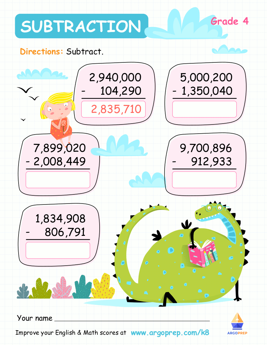 Subtraction 8 Grade 4_img8