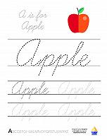 Cursive A is for Apple - img