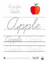 Cursive A is for Apple - img