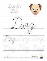 Cursive D is for Dog - img
