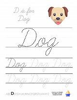 Cursive D is for Dog - img