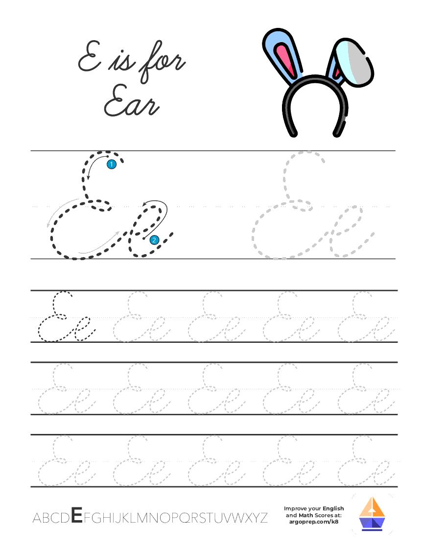 Cursive E image