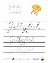Cursive J is for Jellyfish - img