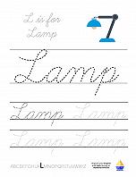 Cursive L is for Lamp image