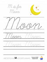 Cursive M is for Moon image