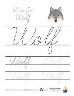 Cursive W is for Wolf - img