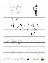 Cursive X is for Xray image