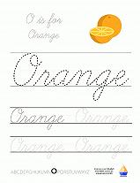 Cursive O is for Orange image