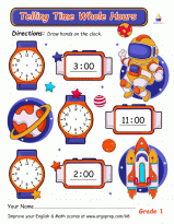 Telling Time Whole Hours Grade 1_img3