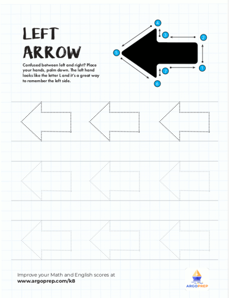 Left Arrow Tracing K 1st image