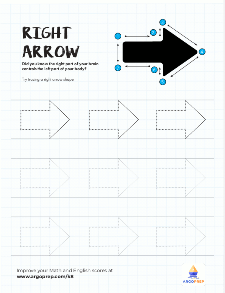 Right Arrow Tracing K 1st image