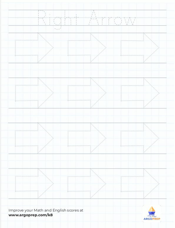 Right Arrow Tracing ArgoPrep