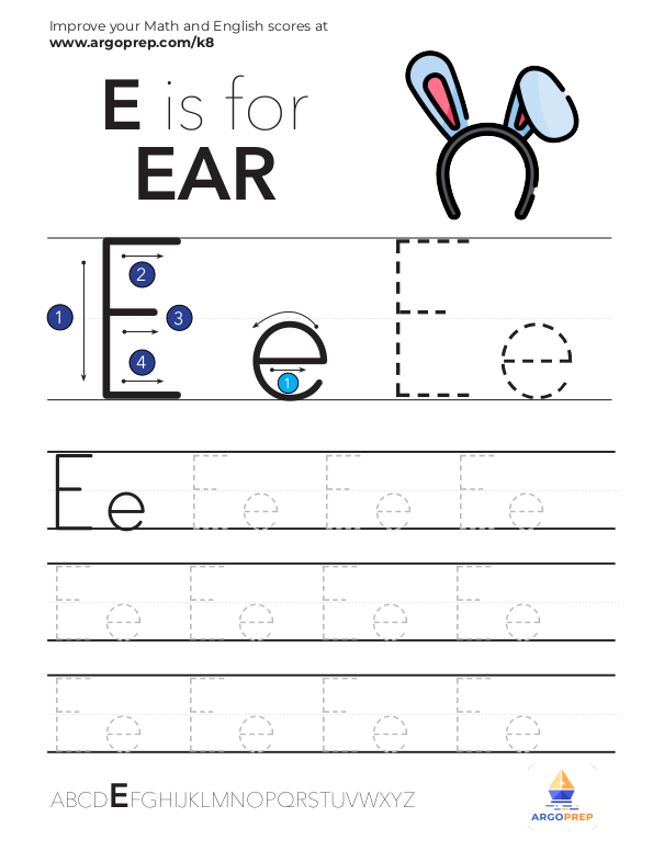 Trace Letter “E” - img