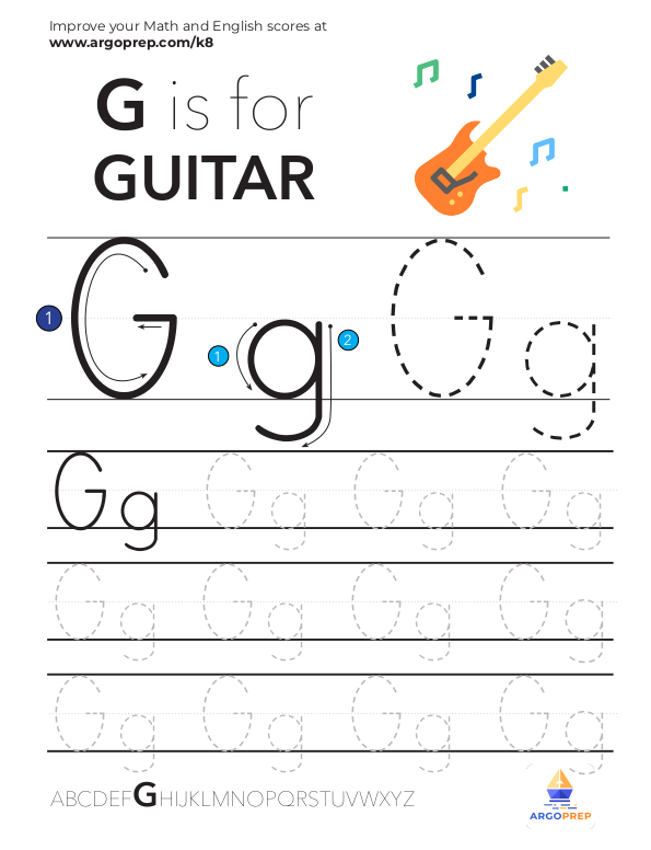 Trace Letter "G" ArgoPrep