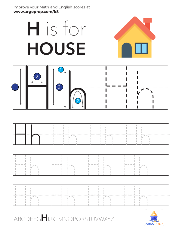 Trace Letter "H" - ArgoPrep