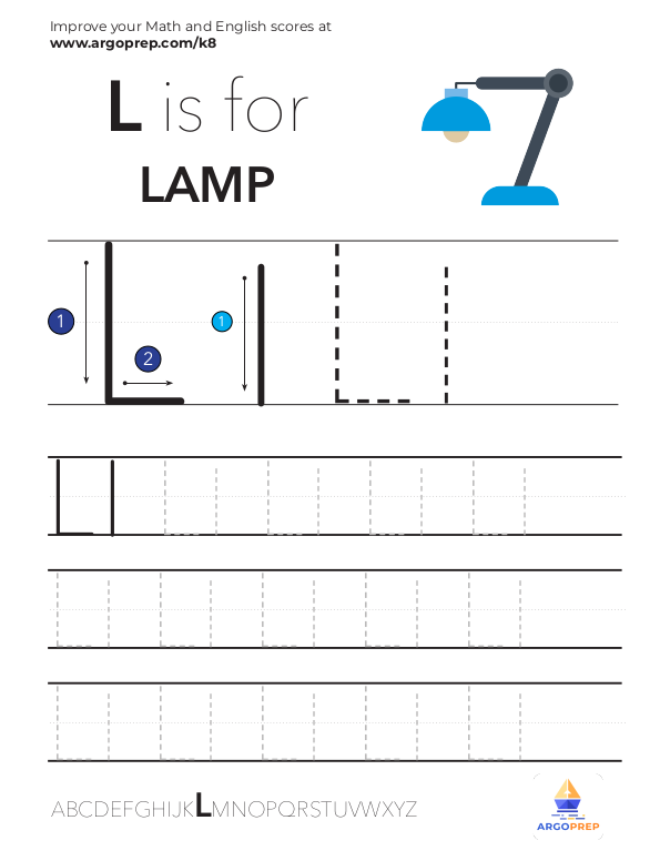 Trace Letter "L" ArgoPrep