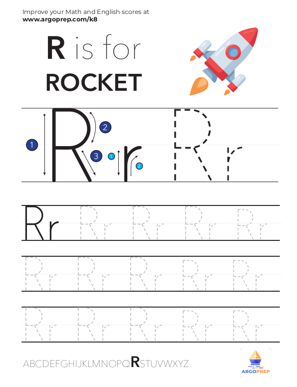 Trace Letter R ArgoPrep