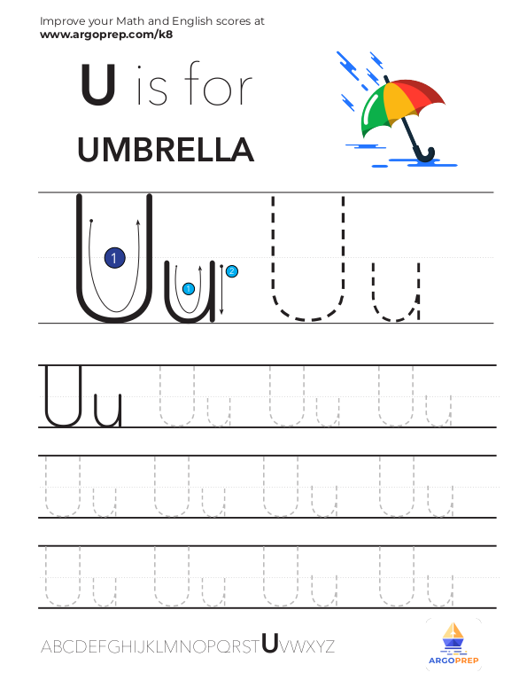 trace-letter-u-argoprep