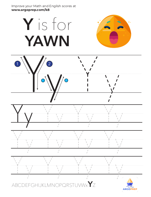 Trace Letter "Y" - ArgoPrep