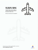 K 1gr Trace the word Airplane image