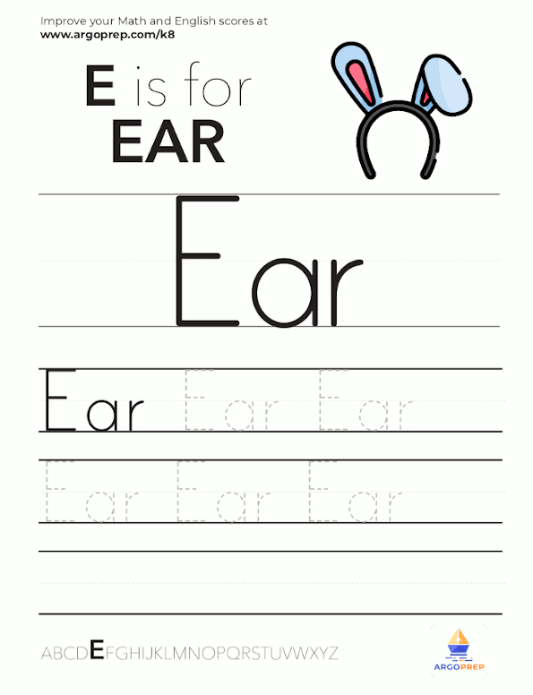 Trace the word “Ear” - ArgoPrep