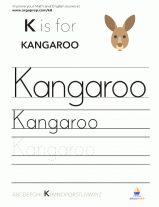 Trace the word “Kangaroo” - img