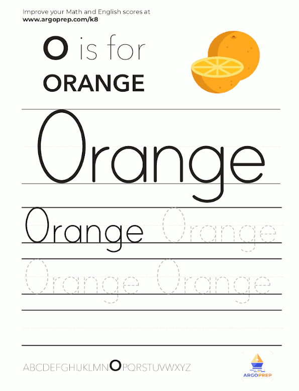 Trace the word “Orange” ArgoPrep