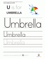 Trace the word “Umbrella” - img