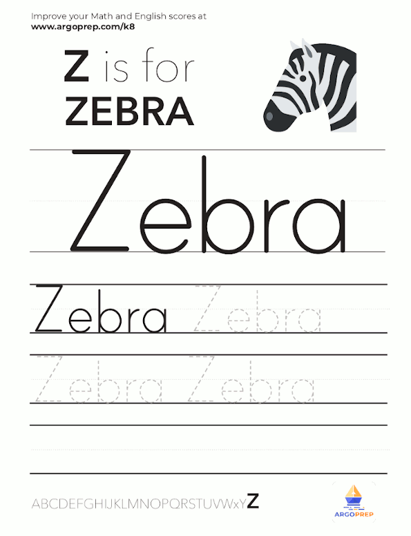 Trace The Word Zebra 