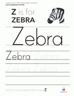Trace the word “Zebra” - img