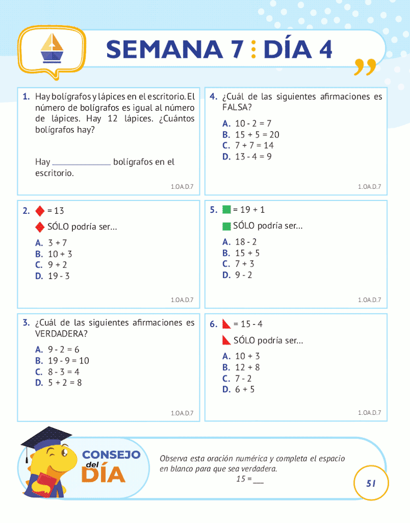 1st Grade Common Core Math: Spanish Edition - ArgoPrep